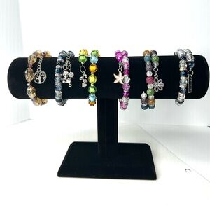 Handmade Beaded Wrap Bracelet with Charm